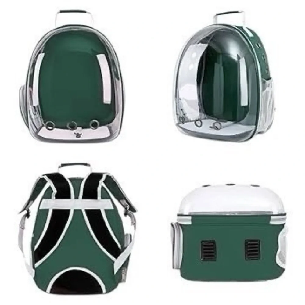 Green | New! Space Capsule Pet Carrier Backpack – For Small Cats & Dogs